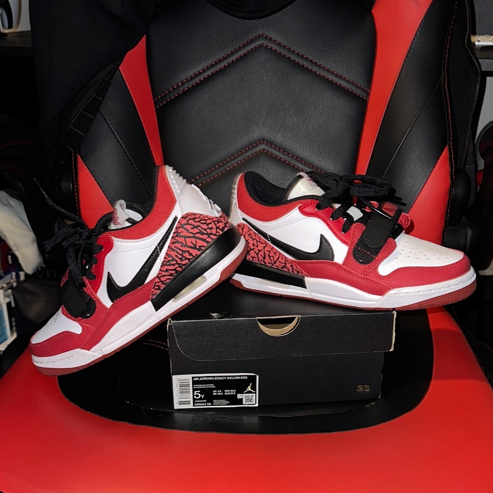 Nike Red and White Athletic Shoes